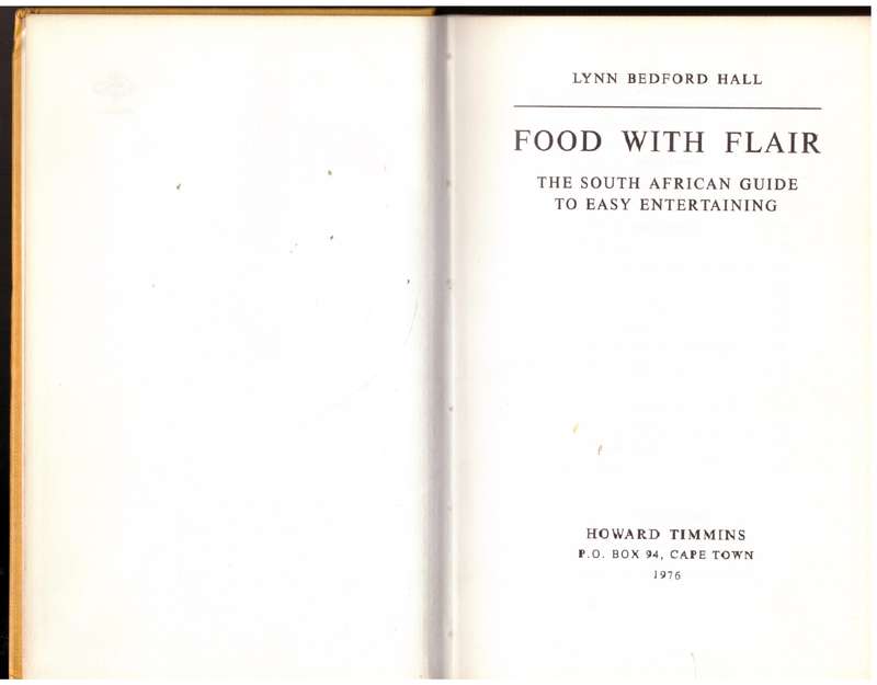Food with Flair -- Lynn Bedford Hall
