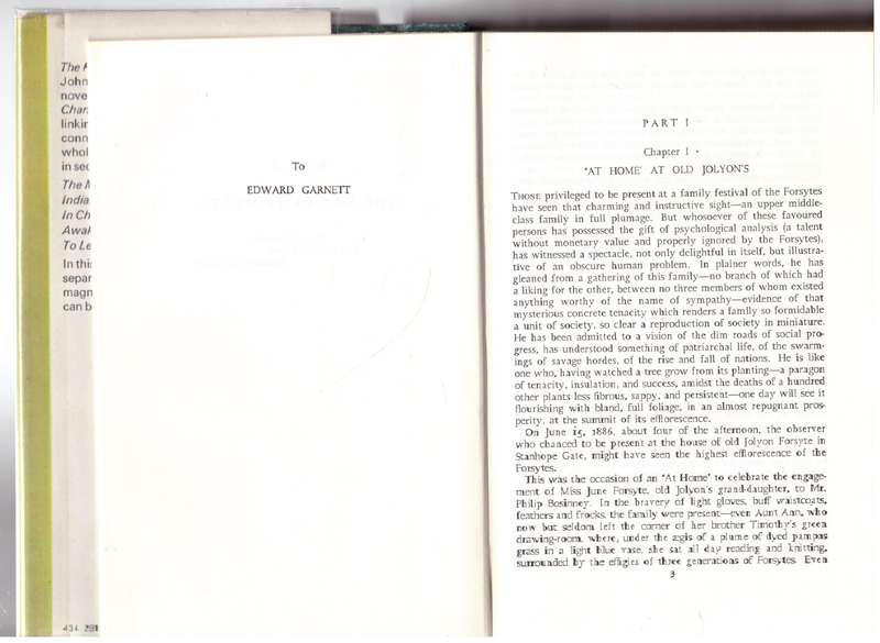 The Forsyte Saga  --  John Galsworthy