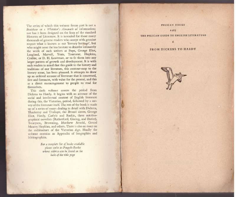 A Guide to English Literature #6: From Dickens to Hardy -- Boris Ford [Editor]