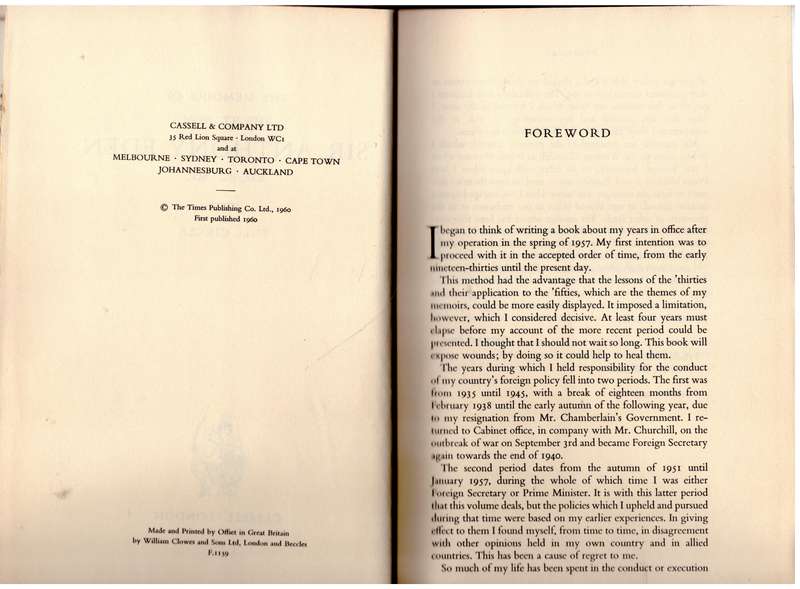 Full Circle: The Memoirs of Anthony Eden