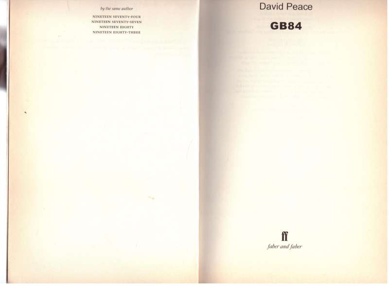 GB84 -- David Peace