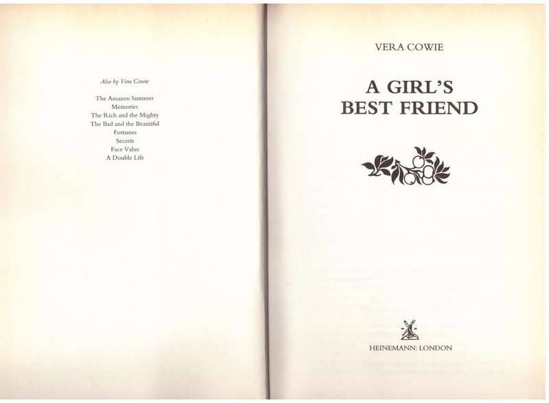 A Girl`s Best Friend -- Vera Cowie