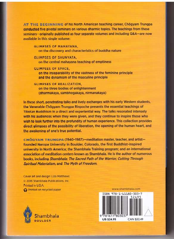 Glimpses of the Profound: Four Short Works -- Chogyam Trungpa