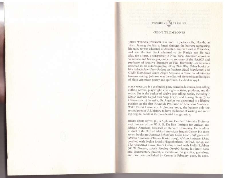 God's Trombones: Seven Negro Sermons in Verse - James Weldon Johnson