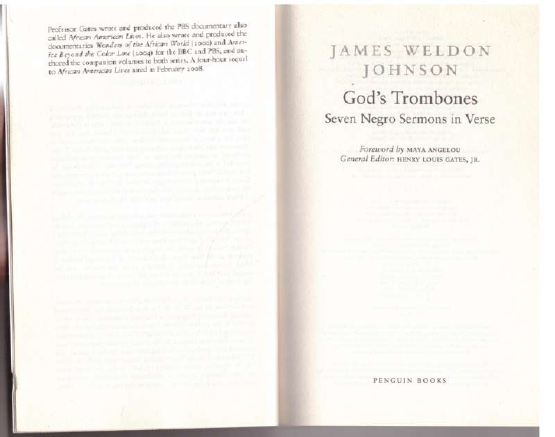 God's Trombones: Seven Negro Sermons in Verse - James Weldon Johnson