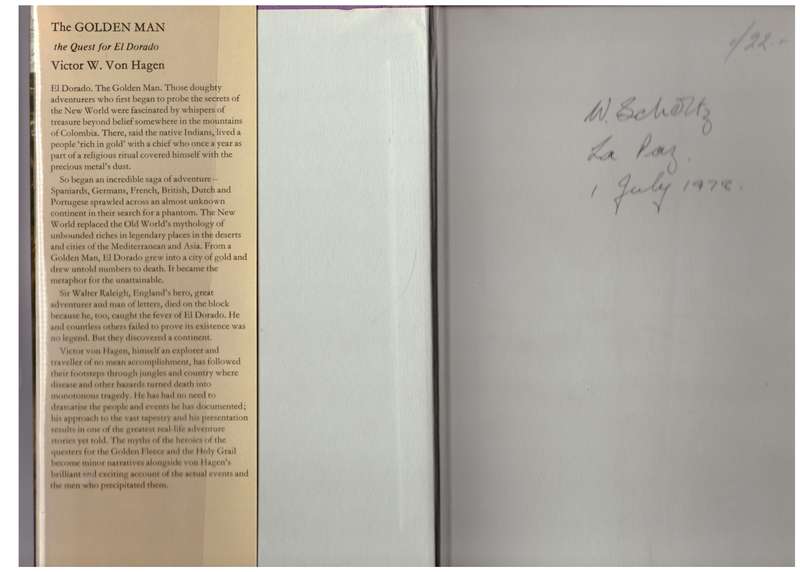 The Golden man: A quest for El Dorado  -- Victor W. von Hagen