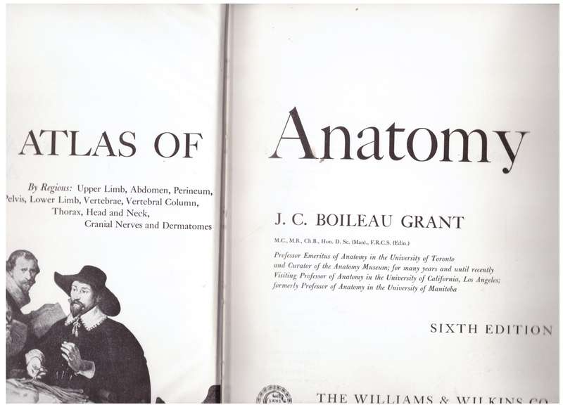 Grant`s Atlas of Anatomy -- J. C. Boileau Grant