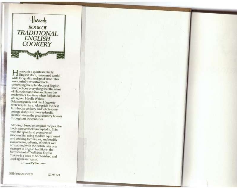 Harrods Book of Traditional English Cookery -- Hilary Walden
