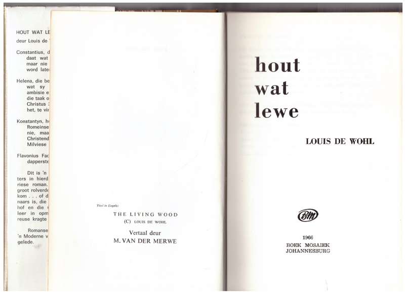 Hout wat lewe   Louis De Wohl