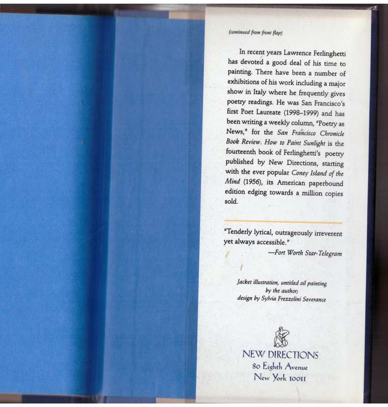 How to Paint Sunlight: Lyric Poems & Others (1997-2000) --  Lawrence Ferlinghetti