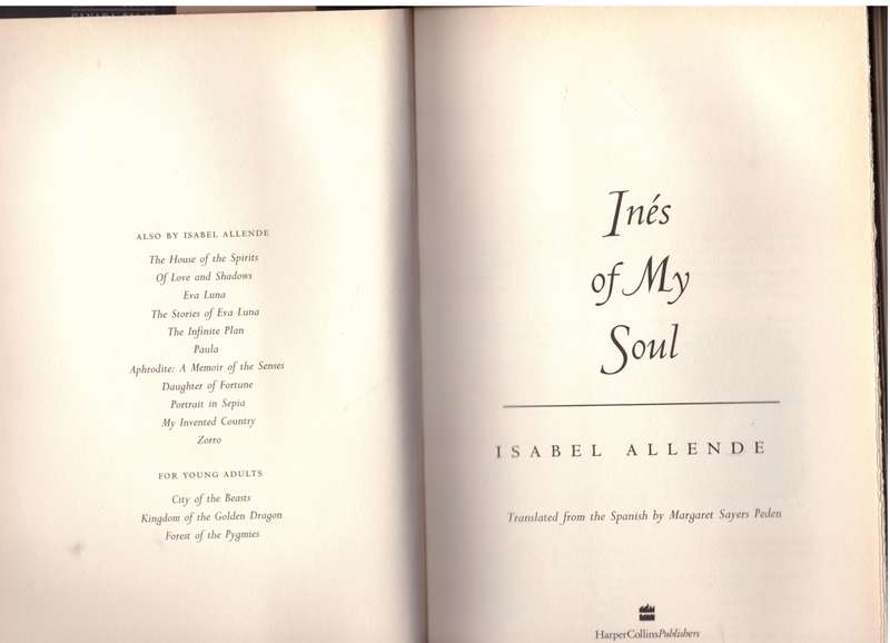 Ines of My Soul -- Isabel Allende
