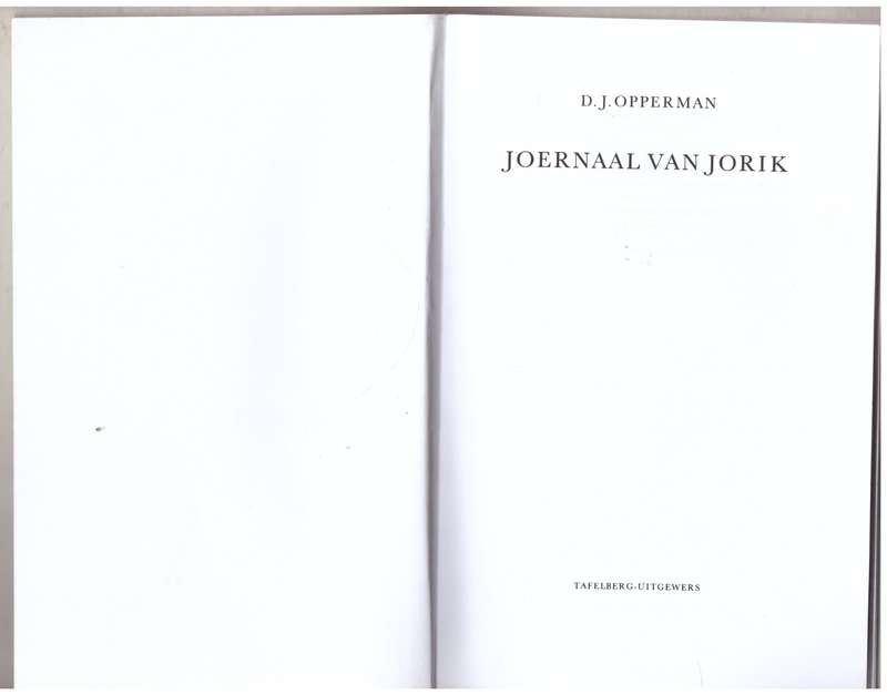 Joernaal Van Jorik -- D.J. Opperman