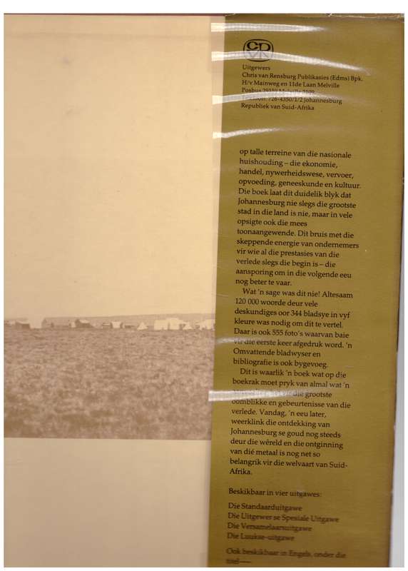 Johannesburg - eenhonderd jaar, 1886-1986