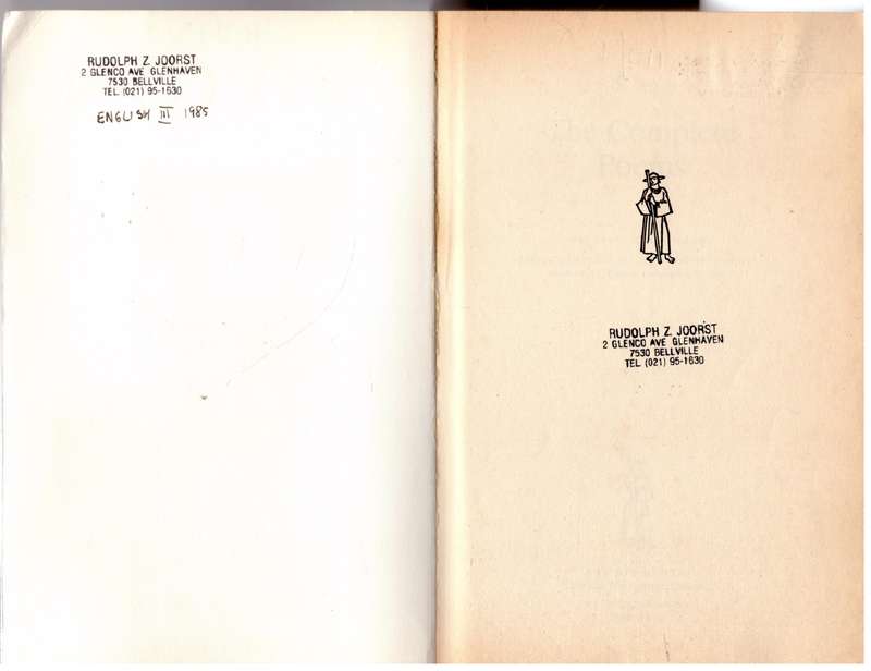 The Complete poems -- John Milton