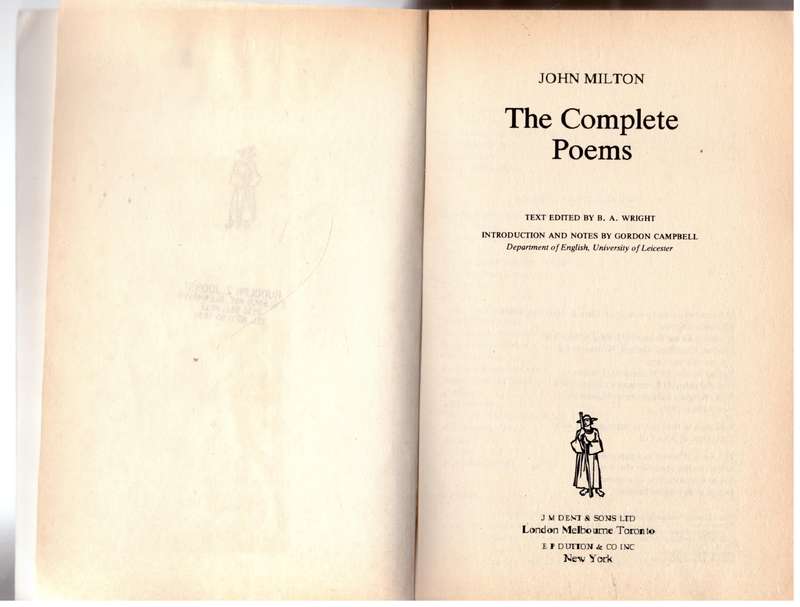 The Complete poems -- John Milton