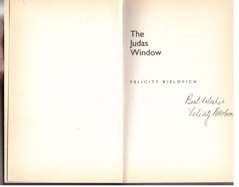 The Judas Window - Felicity Bielovich  **SIGNED**