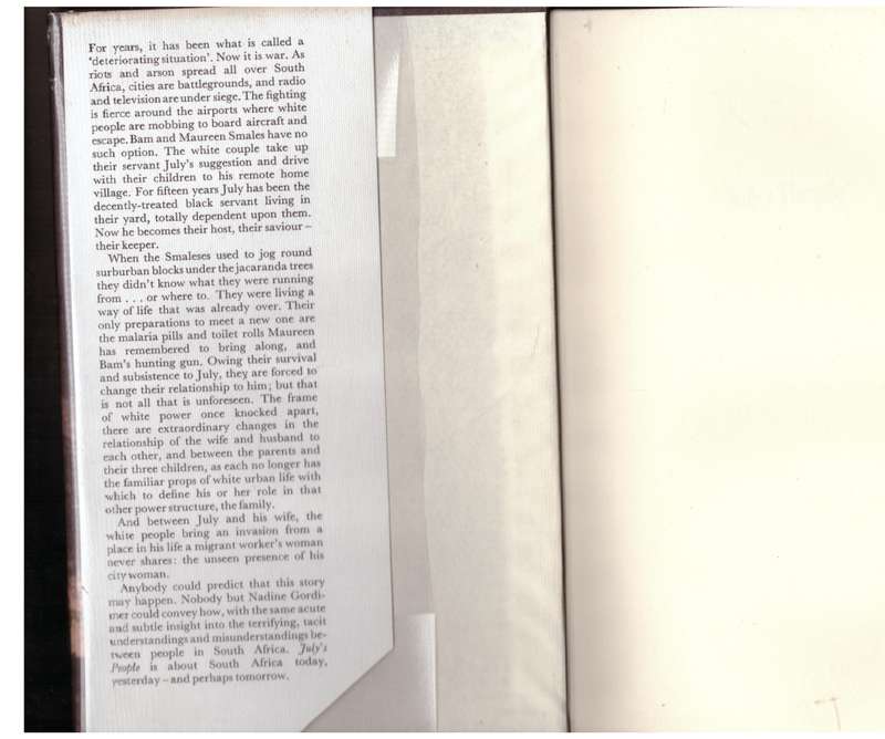 July's People -- Nadine Gordimer