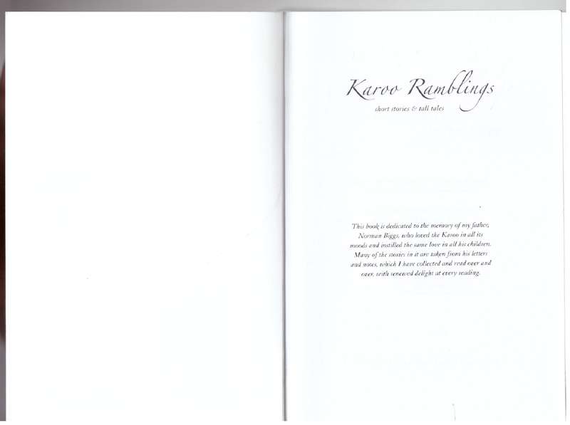 Karoo Ramblings: Short Stories and Tall Tales -David Biggs, Illustrated by Tony Grogan