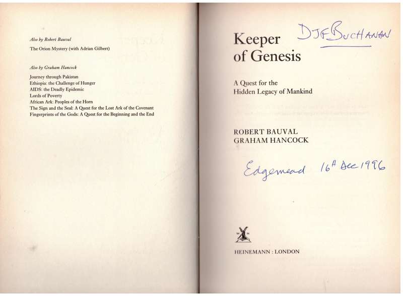 Keeper of Genesis: A Quest for the Hidden Legacy of Mankind - Robert Bauval, Graham Hancock