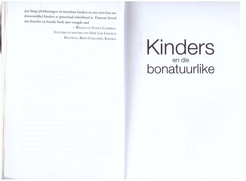 Kinders En Die Bonatuurlike - Jennifer Toledo
