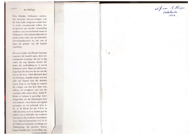 Kompas: reissketse -- J. P. Smuts [Redakteur]