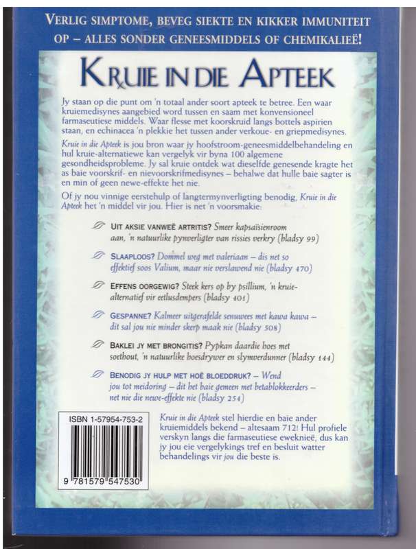 Kruie in die Apteek  Linda B. White, Steven Foster