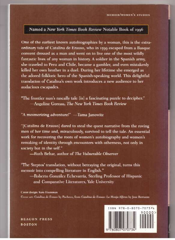 Lieutenant Nun: Memoir of a Basque Transvestite in the New World - Catalina De Erauso