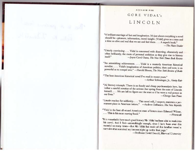 Lincoln: A Novel - Gore Vidal