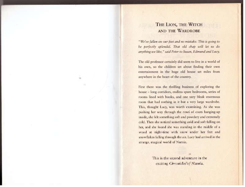 The Lion, the Witch and the Wardrobe - C. S. Lewis