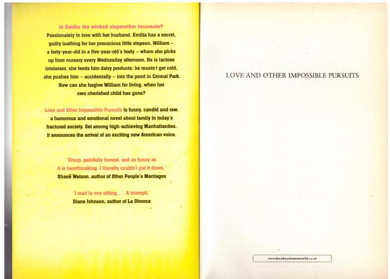 Love And Other Impossible Pursuits -- Ayelet Waldman