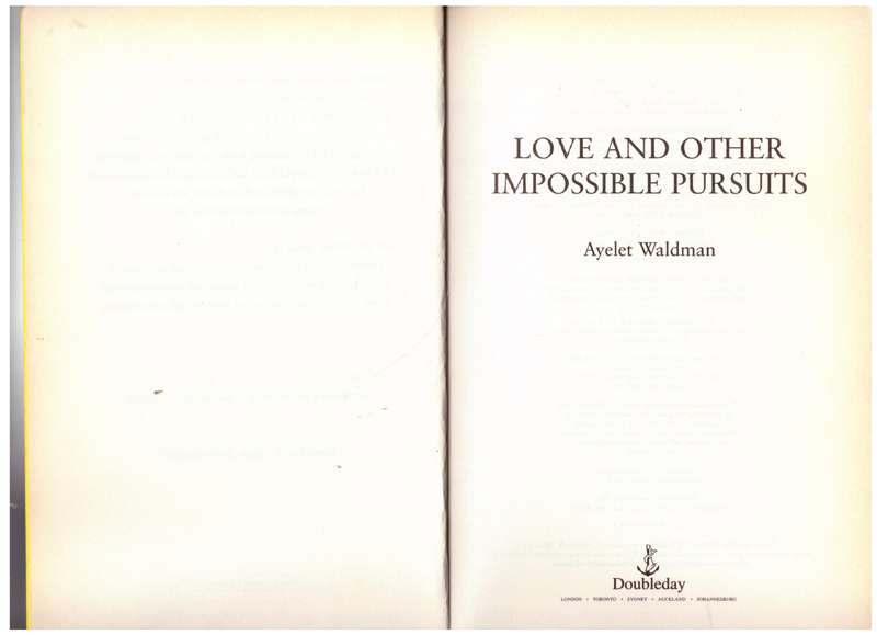 Love And Other Impossible Pursuits -- Ayelet Waldman