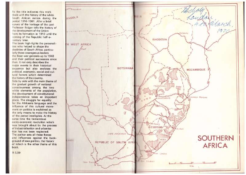 The Making of a Nation: A History of the Union of South Africa, 1910-1961  -- D. W. Krüger
