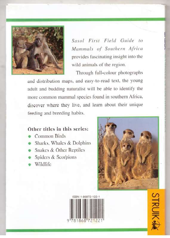 First Field Guide to Mammals of Southern Africa - Sean Fraser