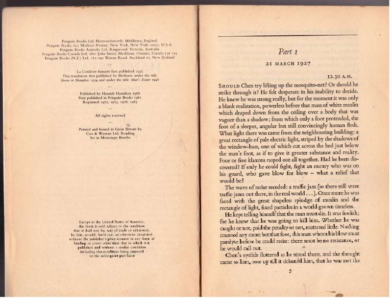 Man's Estate (La Condition Humaine) - André Malraux