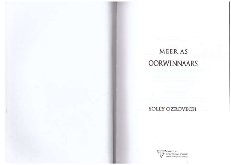Meer as Oorwinnaars: 366 Oordenkings --  Solly Ozrovech