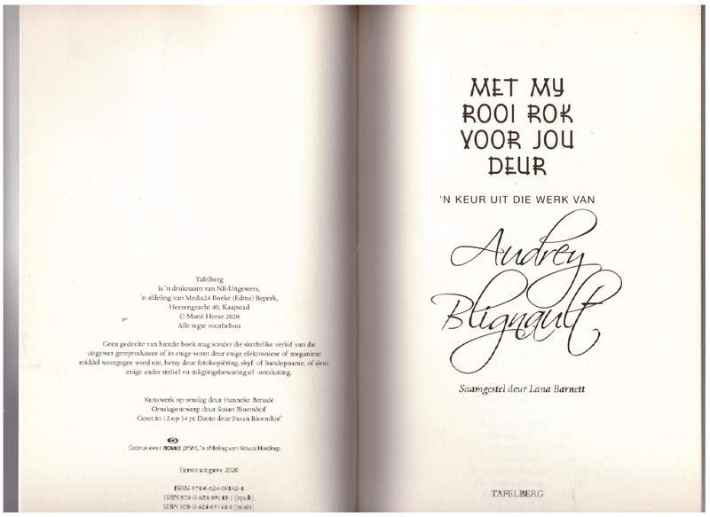 Met my rooi rok voor jou deur  --  Audrey Blignault