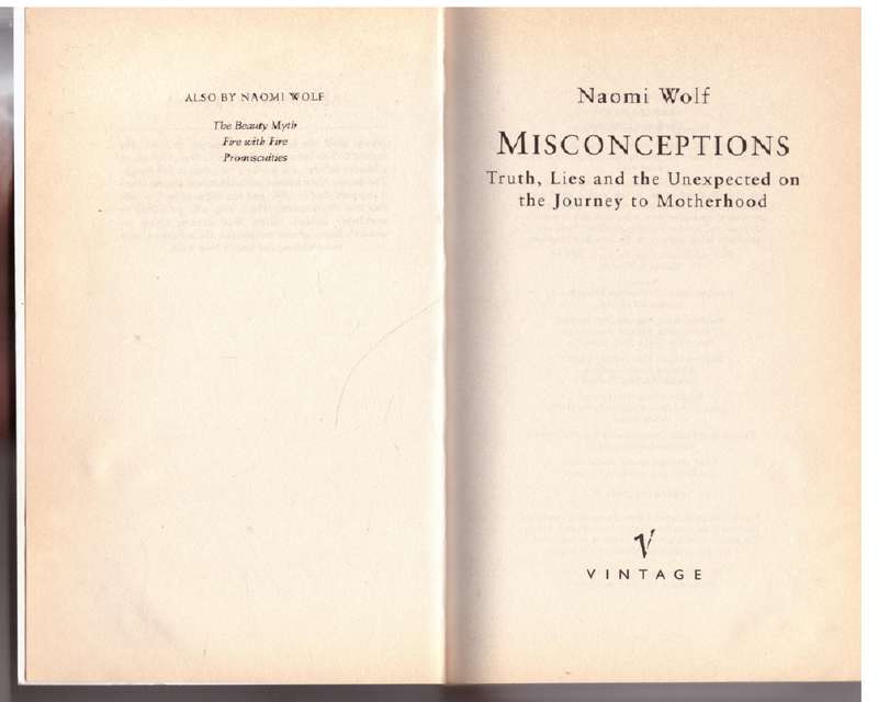Misconceptions: Truth, Lies and the Unexpected on the Journey to Motherhood - Naomi Wolf