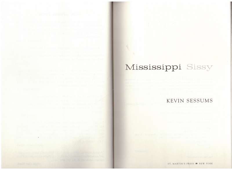 Mississippi Sissy  --  Kevin Sessums