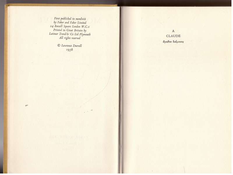 Mountolive: A Novel  --  Lawrence Durrell