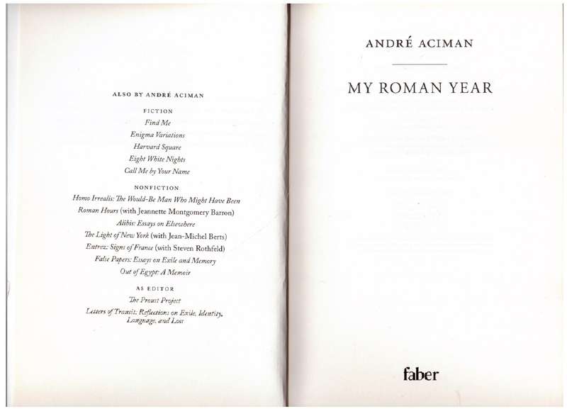 My Roman Year - Andre Aciman