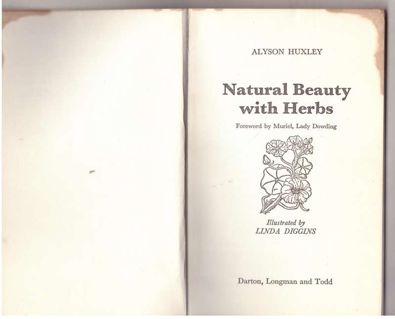 Natural beauty with herbs  --  Alyson Huxley