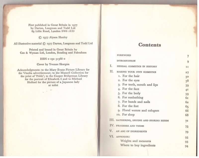 Natural beauty with herbs  --  Alyson Huxley