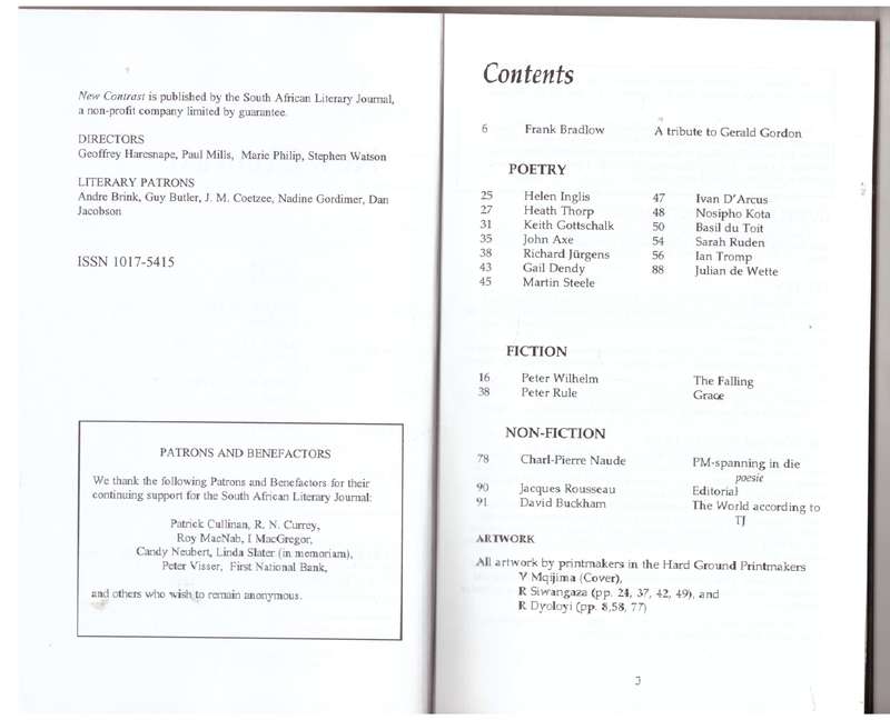 New Contrast 103 - Volume 26, Number 3, September 1998
