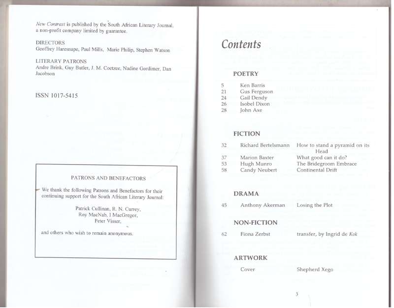 New Contrast 107 - Volume 27, Number 3, September 1999