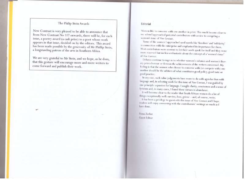 New Contrast 116 - Volume 29, Number 4, Spring 2002