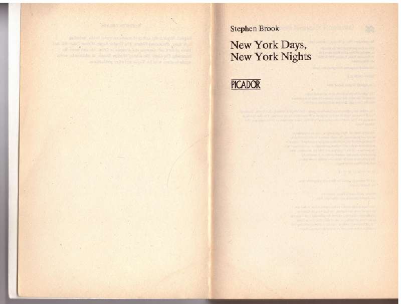New York Days, New York Nights - Stephen Brook