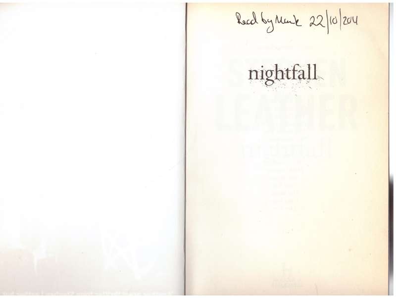 Nightfall (The First Jack Nightingale Supernatural Thriller)  --   Stephen Leather