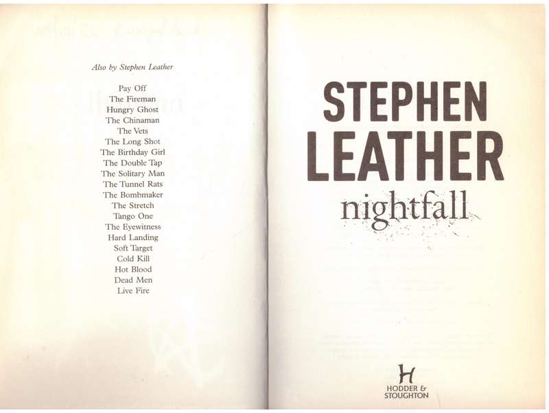 Nightfall (The First Jack Nightingale Supernatural Thriller)  --   Stephen Leather