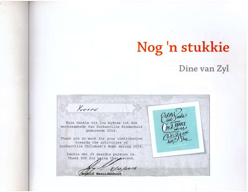 Nog n Stukkie -  Dine van Zyl