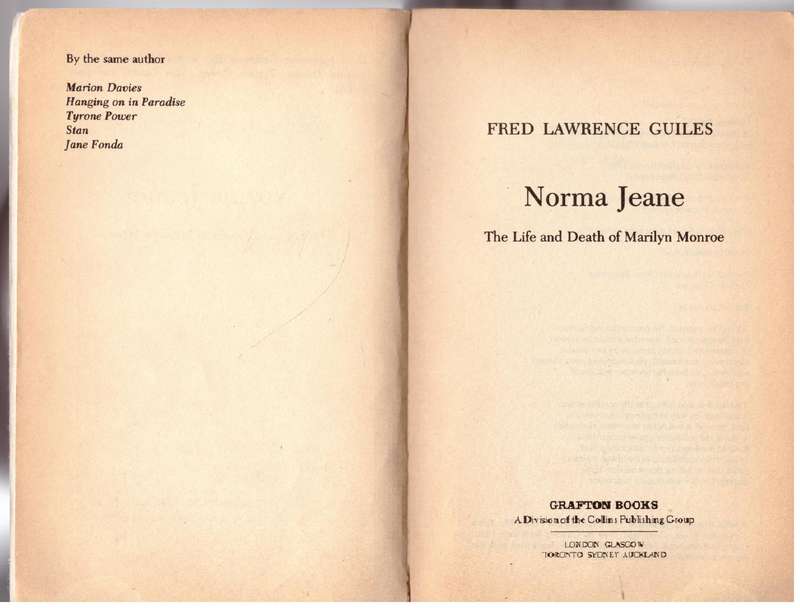 Norma Jean: Life and Death of Marilyn Monroe - Fred Lawrence Guiles